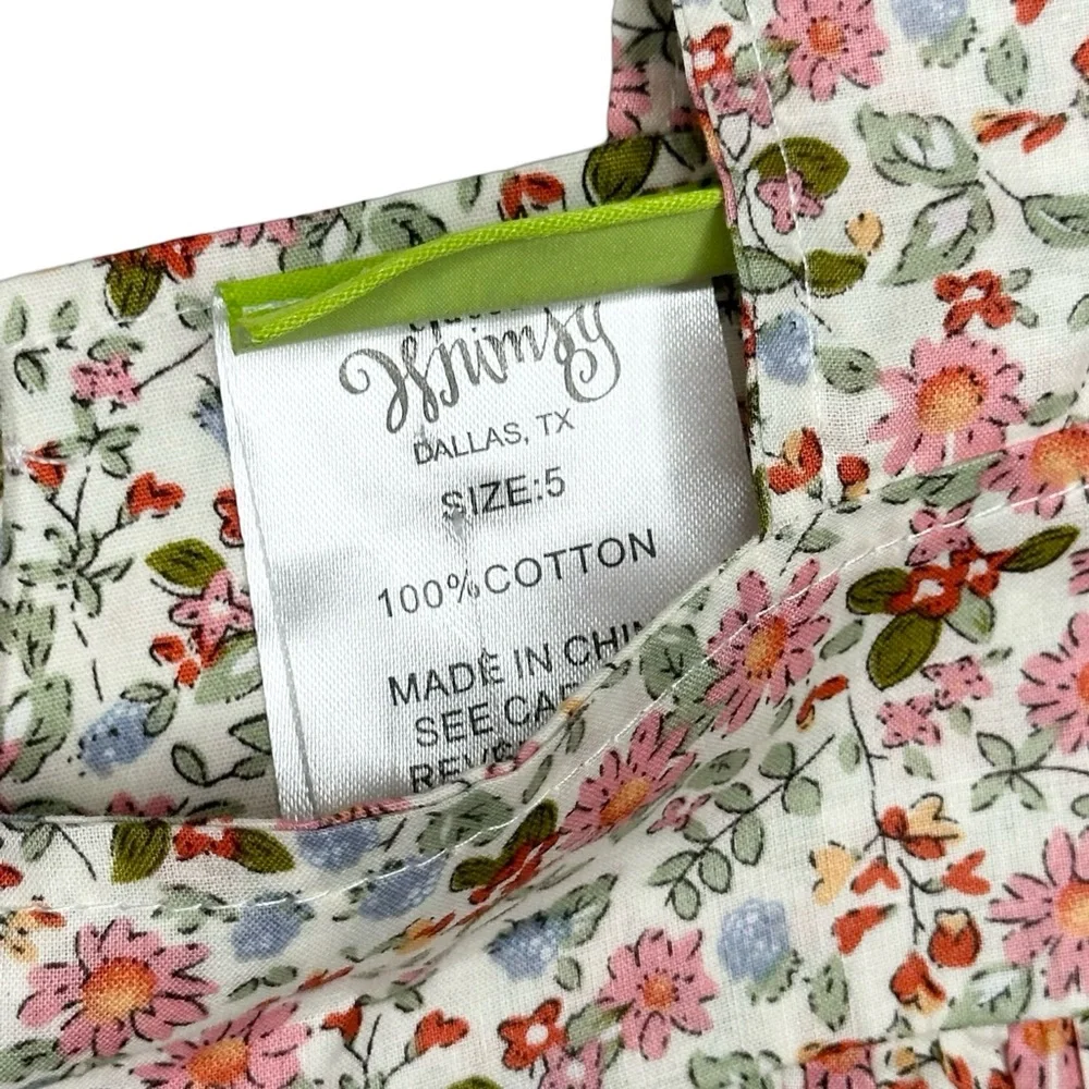 Classic Whimsy Pink Floral Pumpkin Poppy Dress- Monogrammed‎ ‘K’